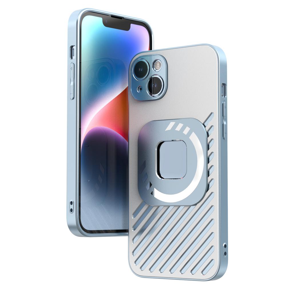 R-JUST SJ55 For iPhone 14 Magnetic Case TPU+PC+Metal Drop-proof Phone Cover Compatible with MagSafe