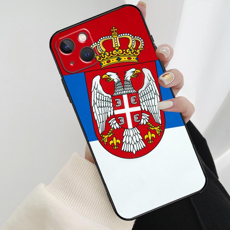 Флаг Сербии Сербский чехол для телефона Для iPhone 17 Pro Max 16 15 14 11 12 13 Pro Max mini 15 16 Plus 16e 17 Air Cover
