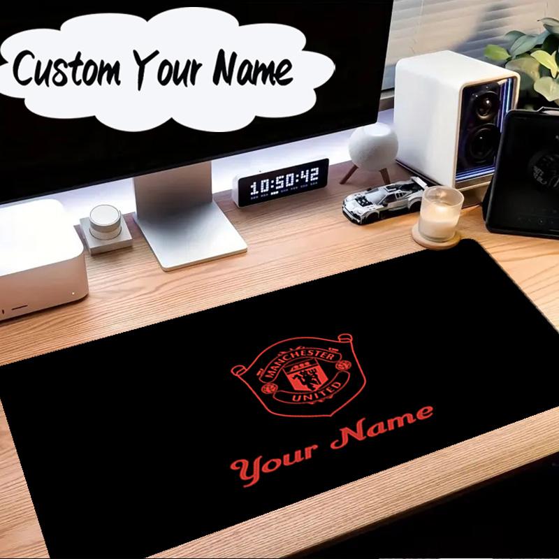 Custom Name Mouse pad Manchester Crest Mouse Pad Desk Mat, Non-Slip Rubber Backer Pad For Computer Notebook Gaming Mouse Pad Birthday Gift