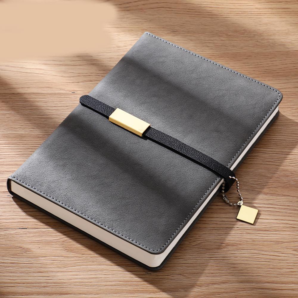 (Логотип можно выгравировать) Деловой блокнот А5 с пряжкой, студенческий блокнот, блокнот для записей встреч с подарочной коробкой, ежедневник, предметный блокнот