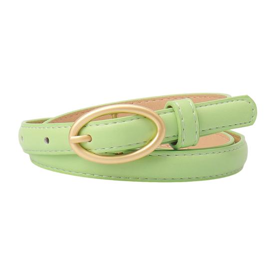 Женский ремень с металлической овальной пряжкой, декором и несколькими отверстиями, регулируемая длина, пояс из искусственной кожи, аксессуар для рубашки или свитера