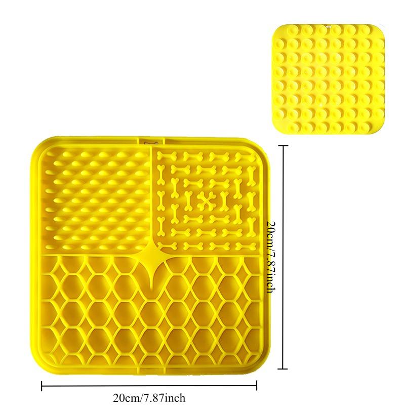 1pc Pet Lick Silicone Mat Dog Slow Food Plate Bathing Distraction Sucker Food Training Feeder Pet Supply