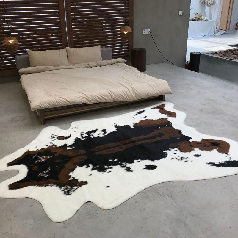 2020 Высококачественный домашний ковер из коровьей кожи, полный кожаный коврик для пола, коврик для стула, имитация коровы