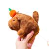 Причудливая плюшевая сумка-аксессуар с капибарой, реалистичные детали, игрушка-сквиш, брелок, добавляет индивидуальности вашим повседневным вещам