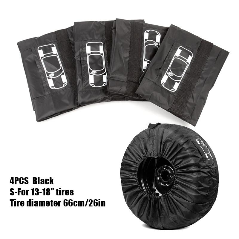 4 шт. Универсальный чехол для запасного колеса автомобиля Полиэстер Водонепроницаемый Прочный Сумки для хранения шин Защита колеса транспортного средства Аксессуары для шин