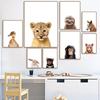 Nordic Posters And Prints Bear Rabbit Tiger Horse Monkey Animals Wall Art Canvas Painting Wall Pictures Baby Kids Room Decor