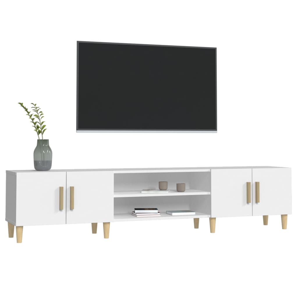 Vidaxl Szafka Pod Tv, Biała, 180X31,5X40 Cm, Materiał Drewnopochodny