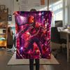 1PC Chainsaw Man Patterned Flannel Blanket Suitable For All Seasons For Home Decor Warmth And Comfort Gifts Holiday Present