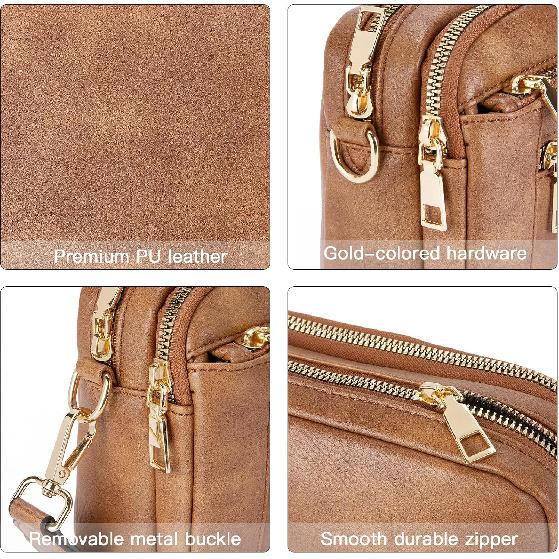 Telena Small Crossbody Bags for Women Vegan Leather Crossbody Purse | with Adjustable Wide Strap for Daily Life