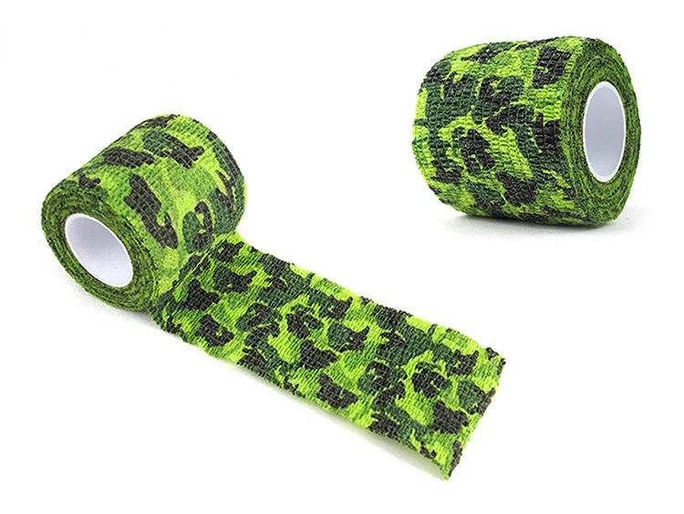 Self-Adhesive Protective Tape Wrap Tactical Camo Multi-Functional Non-Woven Fabric Stealth Tape Stretch Bandage Outdoor Hunting