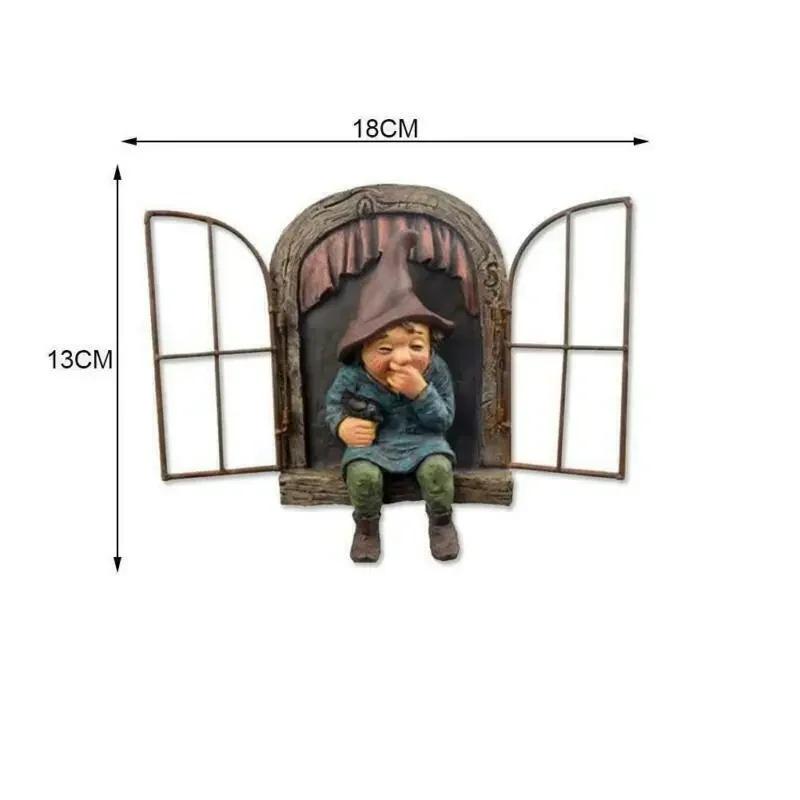 Непослушный садовый гном, статуя эльфа за дверью, обниматель деревьев, домашний декор для двора