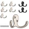 Towel Hat Bags With Screws Heavy Item Double Prong Robe Hook Coat Hook Home Hardware Cloth Hanger