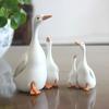 Смола Статуя Утки Мать Ребенок Скульптура Белой Утки Для Дома Улицы Утка