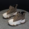 Кожаная внутренняя часть, увеличивающая рост, папины туфли, женская спортивная и досуговая обувь, универсальная женская обувь среднего размера на толстой подошве