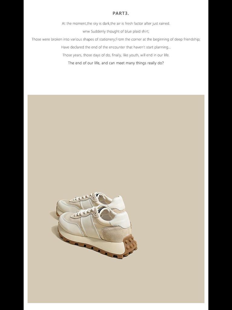 Женская спортивная обувь Ruoji Soft Leather Forrest Gump - осенние модные повседневные кроссовки для бега