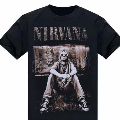 Курт Кобейн Nirvana Футболка Черный Хлопок Унисекс Все Размеры JJ4787