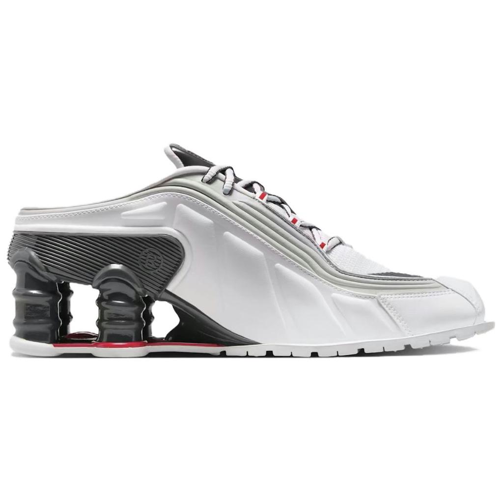Martine Rose X Nike  Shox Mule MR4 Metallic Platinum Varsity Red Women Sneakers Grey White Dark-Charcoal IM5420-100