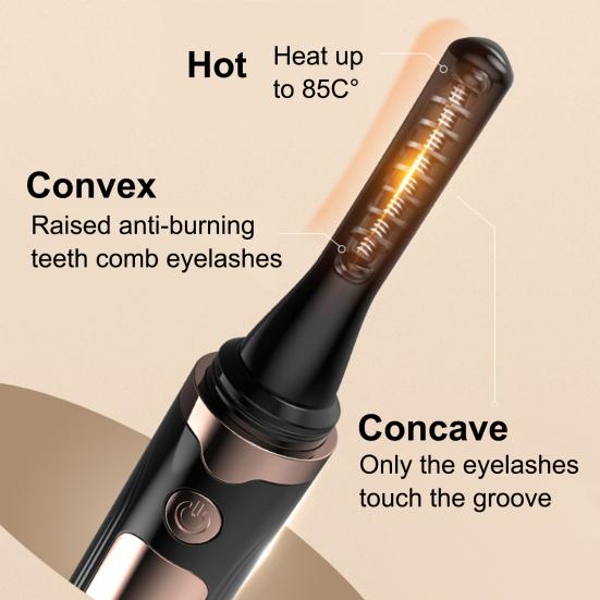 Электрические щипцы для завивки ресниц с подогревом, светодиодный дисплей, 4 температурных режима, зарядка через USB, быстрый нагрев