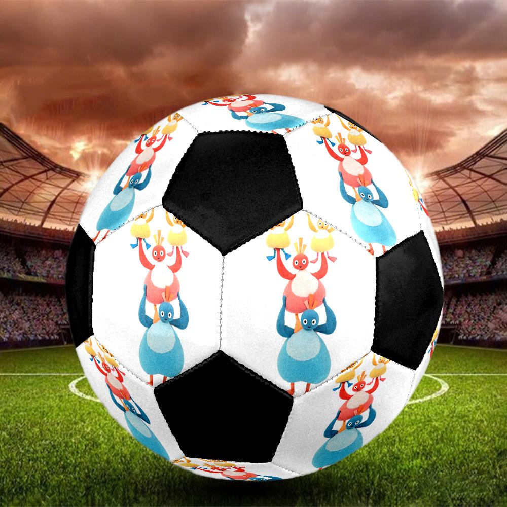 Twirlywoos Indoor Soccer Ball Colorful Machine Stitched PVC Size 5 Team Training Competition Ready Durable High-Bounce Cool Sports Gift