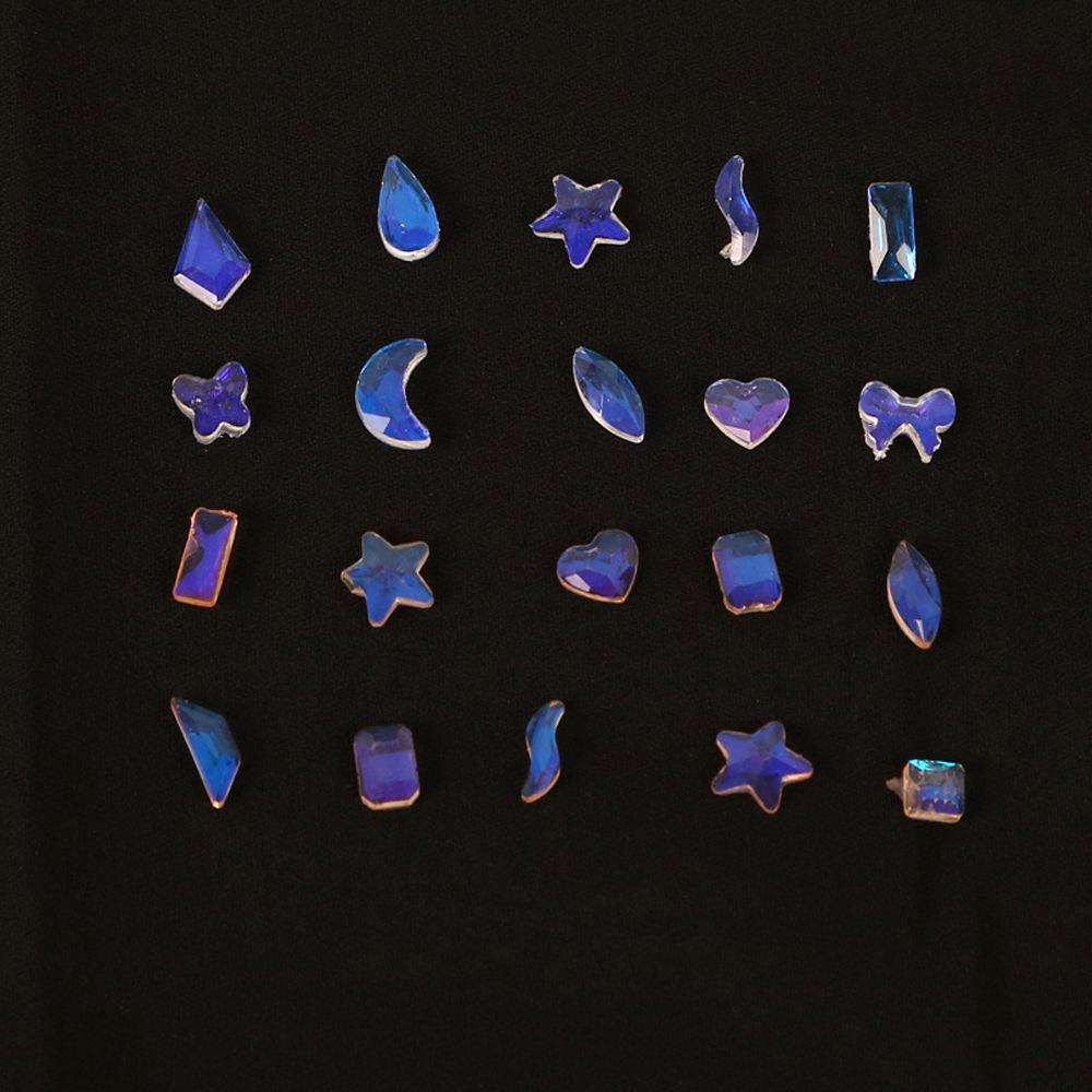 Теплый эльф, тот же смешанный прозрачный бриллиант особой формы Aurora, украшения для дизайна ногтей, бриллиант с плоским дном для дизайна ногтей, стеклянные стразы.