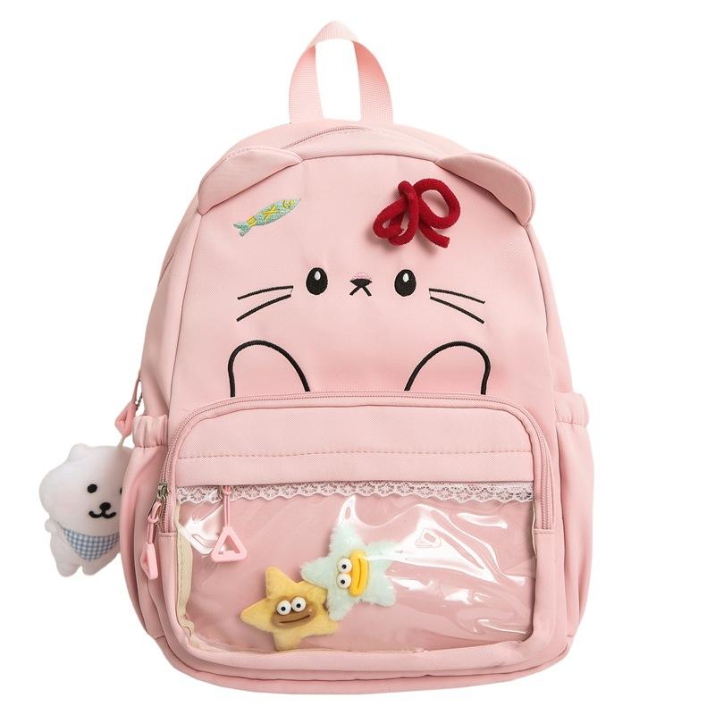 New High-value Fresh and Cute Animal Pain Bag Schoolbag Casual Simple and Light Commuting Versatile Backpack