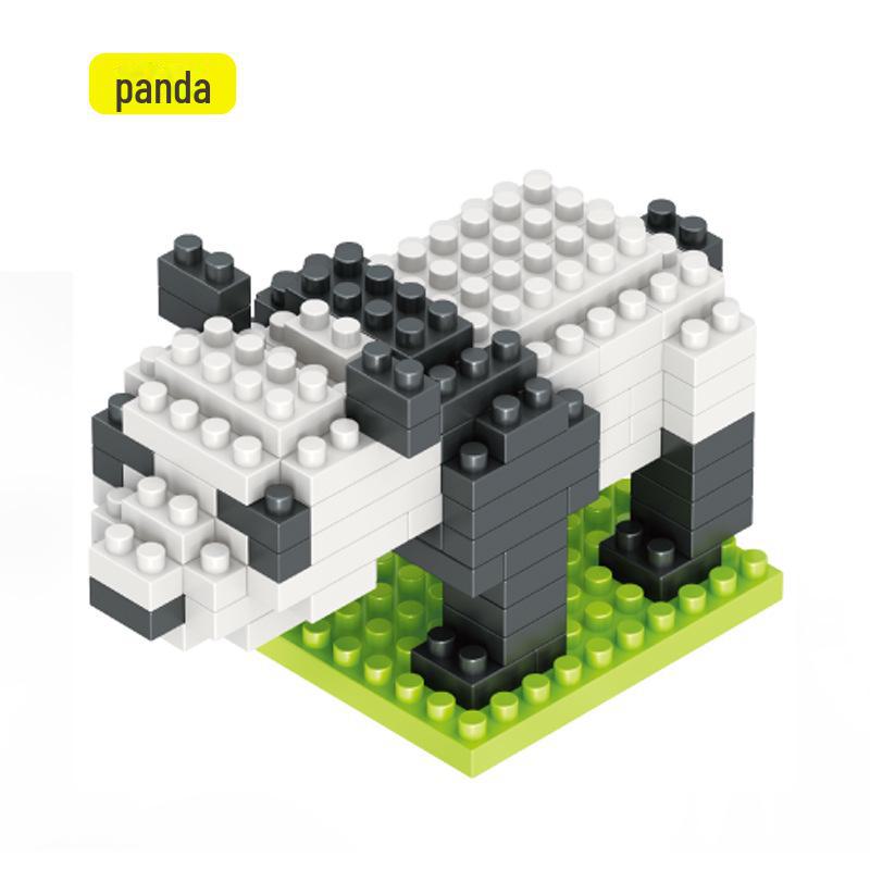 Строительные блоки животных JIKER: Лев, Тигр, Панда, Пингвин - развивающие игрушки для детей с микрочастицами