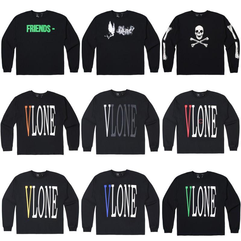 Унисекс худи VLONE с большим V и длинным рукавом - Модный стиль, вдохновленный Ван Ибо