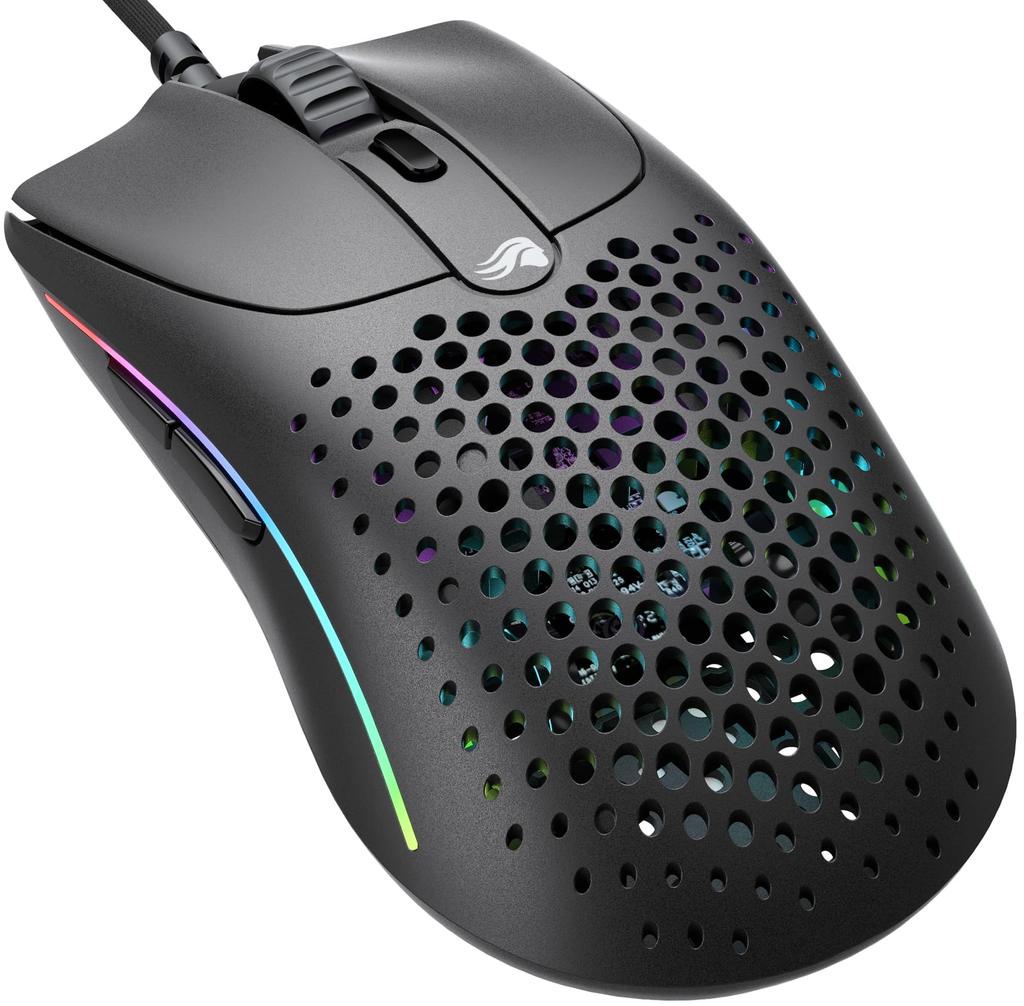 Glorious Model O 2 Wired Black Ultra Lightweight 49g RGB LED Wired Gaming Mouse Black MS665 GLO-MS-OV2-MB