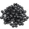 100-Pack 4x7mm Acrylic Smiley Face Beads - Drip Oil Electroplated, DIY Letter Beading Accessories
