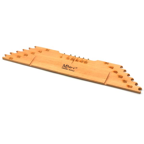 MNFT Sub-Line Measuring Line Board Vintage Wooden35-60cm Wooden Fishing Line Measuring Board