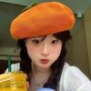 Little Leaf Girl Painter Hat Pink Peach Beanie Beret Cap Japanese Beret Fruit Caps  Spring Summer