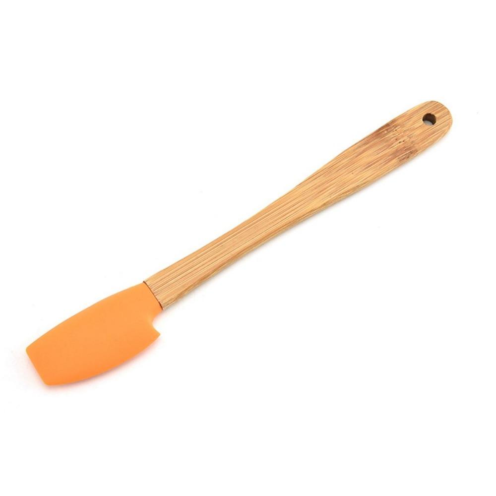 Pastry Mixing Mini Wooden Handle Kicthen Utensils Non-stick Cake Scraper Baking Tools Spatula Brush