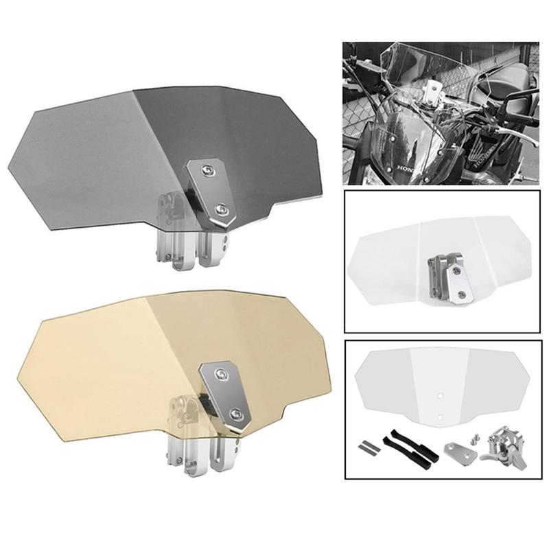 Universal Small Motorcycle Windshield Heightened Height Extension Windshield Motorbike Windscreen Modified Accessories