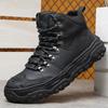 Men's Waterproof Winter Hiking Shoes - Non-slip, Wear-resistant, Warm Construction Footwear for Outdoor Sports and Leisure.