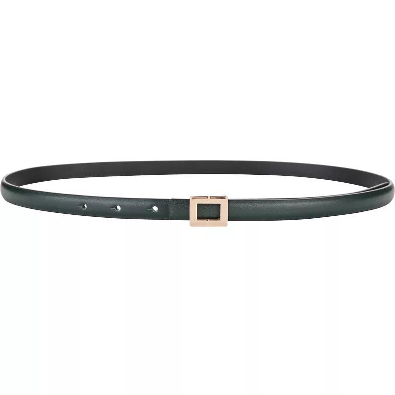 Meier Square buckle genuine leather thin belt skirt small waistband first layer cowhide women's thin belt