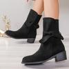 Fashion 2024 Flat Women's Ankle Boots Bow Designer Winter New Fashion Suede Retro Trendy Short Fashion Boots Ladies Shoes