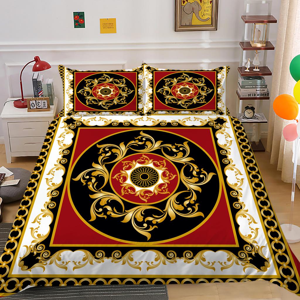 High Definition Digital Printed Bedding Set with Colorful Geometric Patterns, Quilt Covers, Pillowcases, Ultra-fine Fiber Fabric, Soft Home Decoration