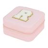 1PC Personalized Portable Jewelry Box for Women Girls Jewelry Case Small Jewelry Storage Pink Initial Letter