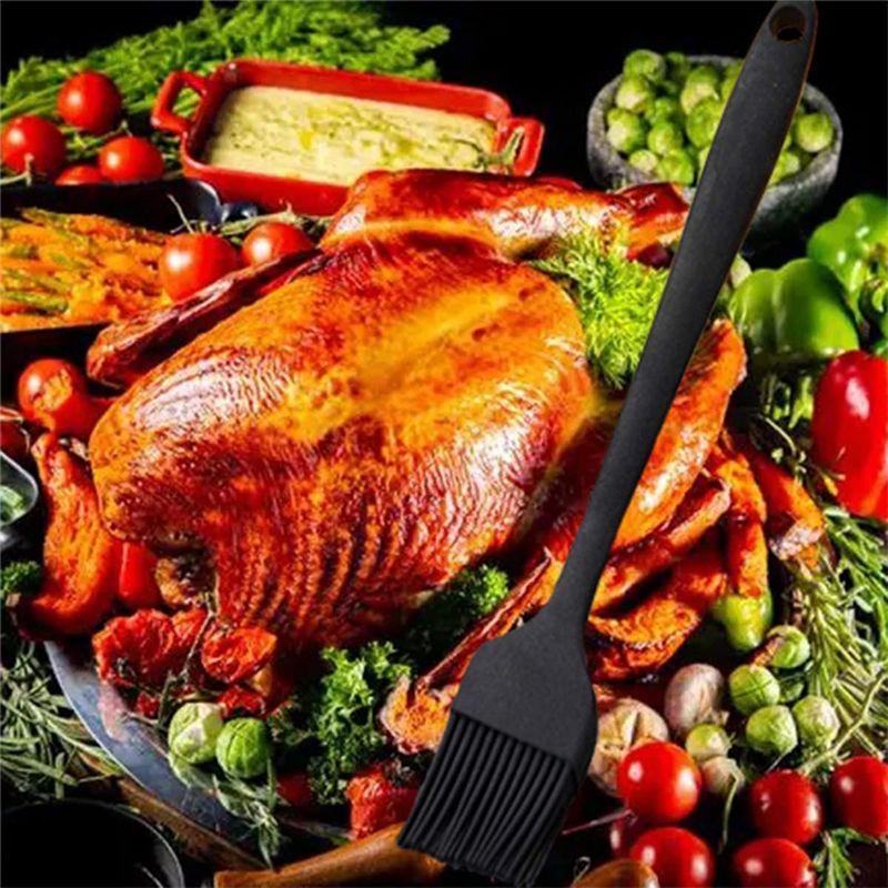 AEE2-Heat Resistant Food Brush For BBQ,Food Grade Silicone Brush For Spreading Sauce/Oil/Egg/Kitchen Brushes For Cooking