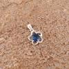 Подвеска London Blue Topaz, ювелирные изделия из стерлингового серебра 925 пробы с драгоценными камнями, подвеска ручной работы, на День благодарения