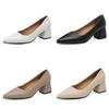 Low Cut Mary Jane High Heels With Thick Heel For Daily Office Wear