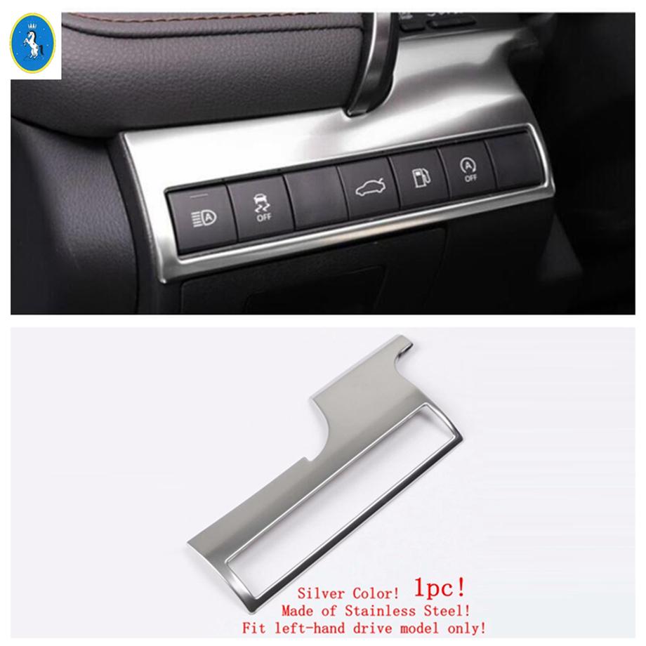 Head Warning Light Start Stop Engine Push Button Control Switch Panel Cover Trim For Toyota Camry 2018 - Silver Accessories