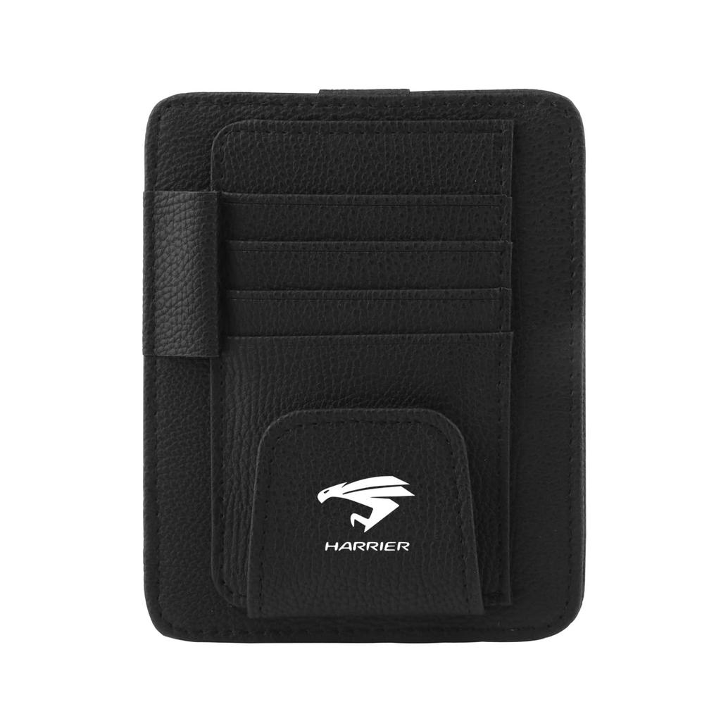 InnoWave Солнцезащитный козырек совместимый с Toyota Автомобильное хранилище с черным карманом для очков, Harrier, Многофункциональный зажим,