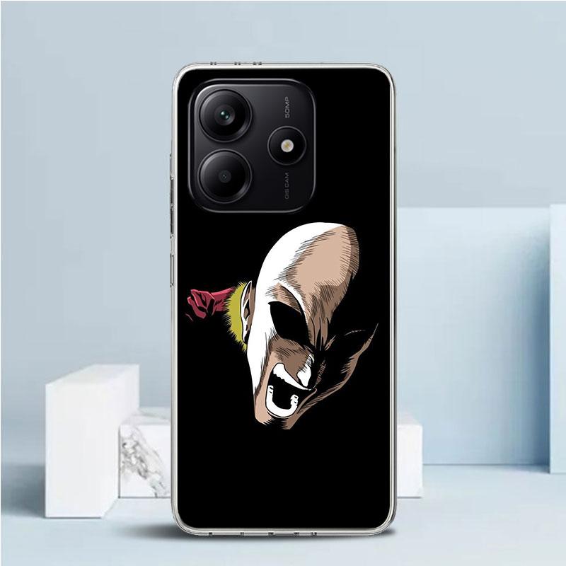 One P-Punch-Man Saitama King Phone Case For Xiaomi Redmi Note 15 14 14S 13 12S 12 Pro Plus 11S 11 11T 11E 10S 10 + Soft TPU Back