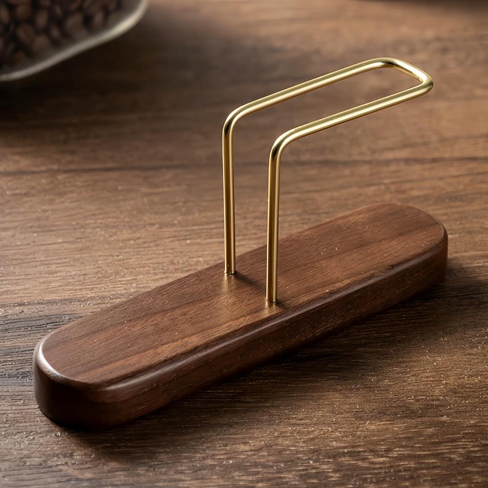 Подставка для хранения фильтровальной бумаги для кофе Основание из массива дерева Простая высококлассная настольная декорация Офис Дом Профессиональные кофейные аксессуары