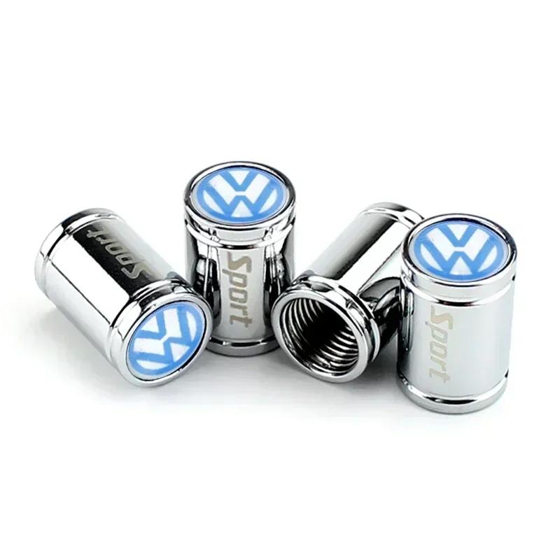 VEMZG1 For VW Volkswagen Jetta MK5 Golf 4PCS Car Wheel Tire Valves Tyre Stem Air Caps for Volkswagen Touran Polo Tiguan Passat GTI R Li F27