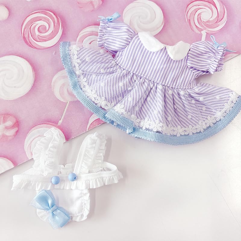 American Diner-Style Apron Dress [For 10-15cm] Lavender [Product Code]