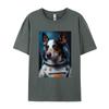 Astronaut Dog Tshirt Pet Vintage Gift TShirt Printed On T Shirts Faddish Tops T Shirt Cotton Men Astronaut Tshirt