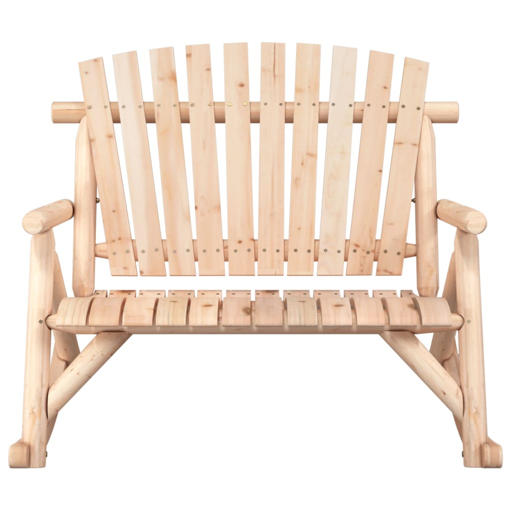 Garden Swing Bench 2 Seater 123 x 96 x 102 cm Solid Spruce Wood