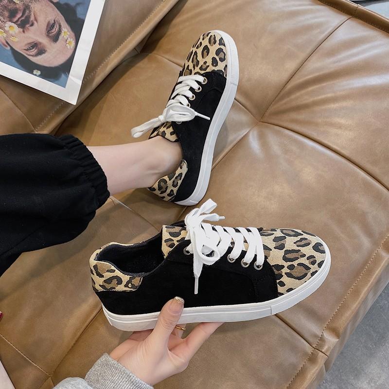 Модная женская обувь, новая мода, повседневная обувь на шнуровке, женские туфли на плоской подошве с леопардовым принтом, женские эспадрильи, размер плюс 43, обувь для женщин